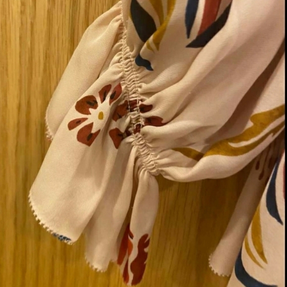 Joie  Floral Long Sleeve Ruffled Mini A-Line Dress - Picture 10 of 16